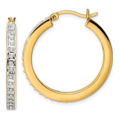 Gold-Plated Sterling Silver 30mm Hoop Earrings