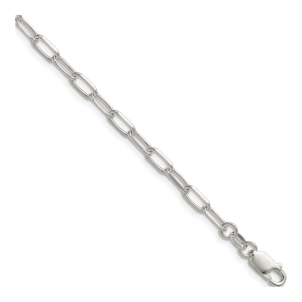 7 Inch Sterling Silver 3.85mm Diamond-Cut Forzantine Chain Bracelet with Lobster Clasp