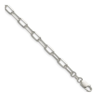 Sterling Silver 4.65mm Diamond-Cut Forzantine Chain Bracelet