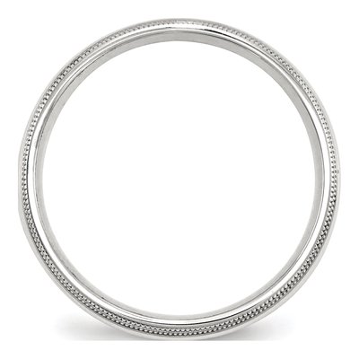 Sterling Silver 5mm Milgrain Comfort-Fit Wedding Band – view 3