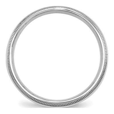 Sterling Silver 5mm Milgrain Comfort-Fit Wedding Band – view 2