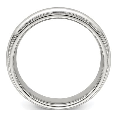Sterling Silver 6mm Milgrain Comfort-Fit Wedding Band – view 3