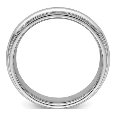 Sterling Silver 6mm Milgrain Comfort-Fit Wedding Band – view 3