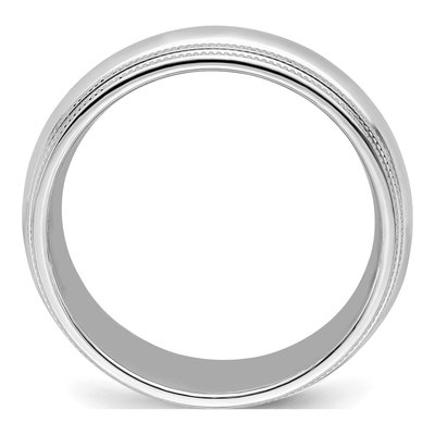 Sterling Silver 7mm Milgrain Comfort-Fit Wedding Band – view 2