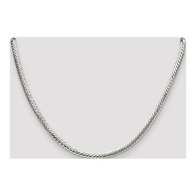 Sterling Silver 4.1mm Double Oval Flat Curb Chain – view 4