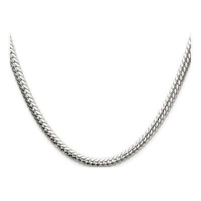 Sterling Silver 5.1mm Double Oval Flat Curb Chain – view 2