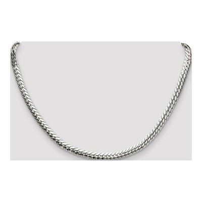 Sterling Silver 5.1mm Double Oval Flat Curb Chain – view 4