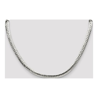Sterling Silver 6.25mm Double Oval Flat Curb Chain – view 4