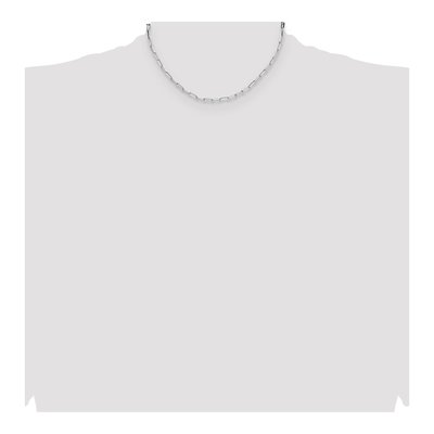 Sterling Silver 3.1mm Diamond-Cut Paperclip Chain – view 4