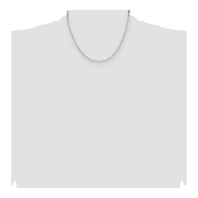 Sterling Silver 3.1mm Diamond-Cut Paperclip Chain – view 4