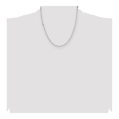 Sterling Silver 3.1mm Diamond-Cut Paperclip Chain – view 4