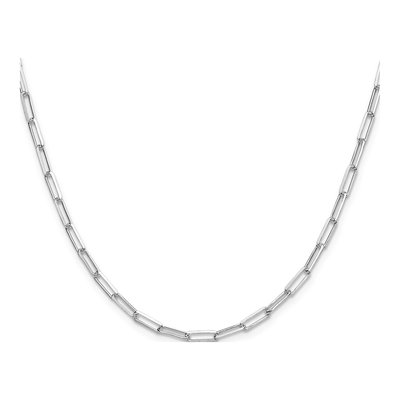 Sterling Silver 3.1mm Diamond-Cut Paperclip Chain – view 2