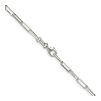Sterling Silver 3.1mm Diamond-Cut Paperclip Chain – view 3