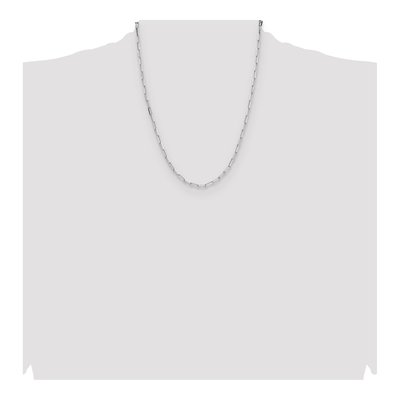 Sterling Silver 3.1mm Diamond-Cut Paperclip Chain – view 4