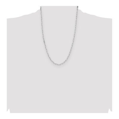 Sterling Silver 3.1mm Diamond-Cut Paperclip Chain – view 4