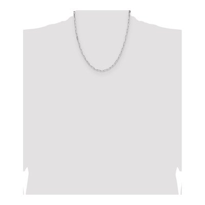 Sterling Silver 3.1mm Diamond-Cut Paperclip Chain – view 4