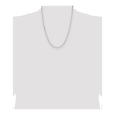 Sterling Silver 3.1mm Diamond-Cut Paperclip Chain – view 4
