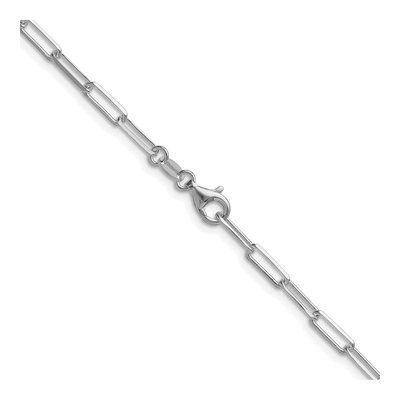 Sterling Silver 3.1mm Diamond-Cut Paperclip Chain – view 3