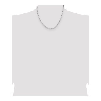 Sterling Silver 3.5mm Diamond-Cut Paperclip Chain – view 4