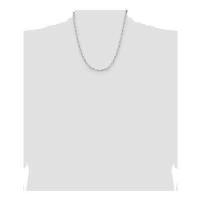 Sterling Silver 3.5mm Diamond-Cut Paperclip Chain – view 4