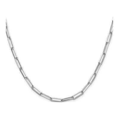 Sterling Silver 3.5mm Diamond-Cut Paperclip Chain – view 2