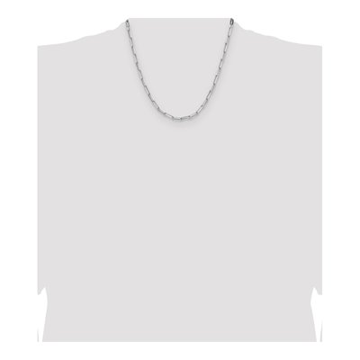 Sterling Silver 3.5mm Diamond-Cut Paperclip Chain – view 4