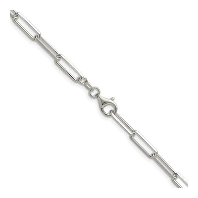 Sterling Silver 4.4mm Diamond-Cut Paperclip Chain – view 3
