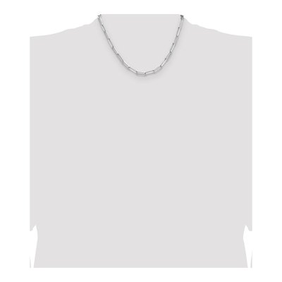 Sterling Silver 4.4mm Diamond-Cut Paperclip Chain – view 4
