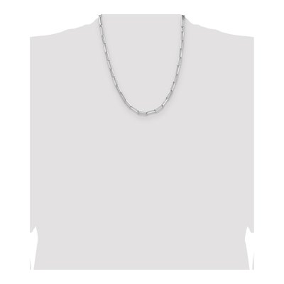 Sterling Silver 4.4mm Diamond-Cut Paperclip Chain – view 4