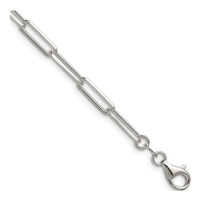 Sterling Silver 4.4mm Diamond-Cut Paperclip Chain