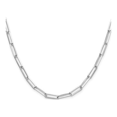 Sterling Silver 4.4mm Diamond-Cut Paperclip Chain – view 2