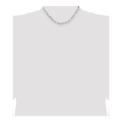 Sterling Silver 4.4mm Diamond-Cut Paperclip Chain – view 4