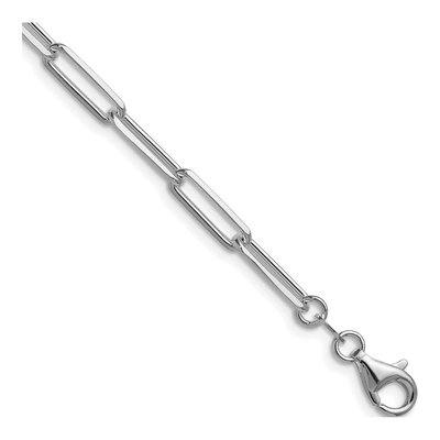 Sterling Silver 4.4mm Diamond-Cut Paperclip Chain