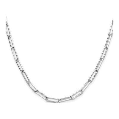 Sterling Silver 4.4mm Diamond-Cut Paperclip Chain – view 2
