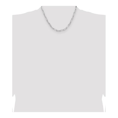 Sterling Silver 4.4mm Diamond-Cut Paperclip Chain – view 4