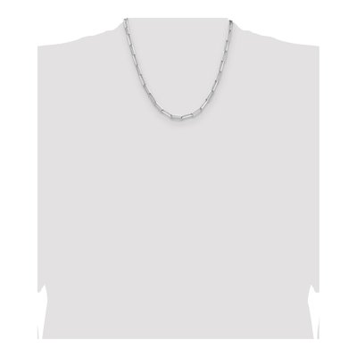 Sterling Silver 4.4mm Diamond-Cut Paperclip Chain – view 4
