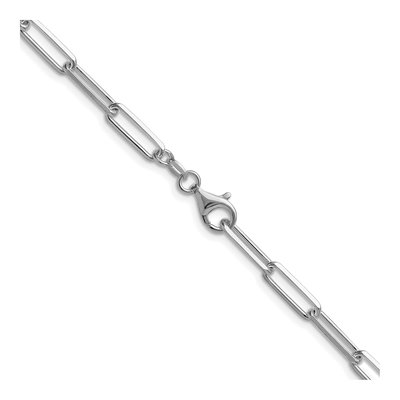 Sterling Silver 4.4mm Diamond-Cut Paperclip Chain – view 3