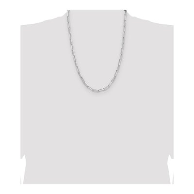 Sterling Silver 4.4mm Diamond-Cut Paperclip Chain – view 4