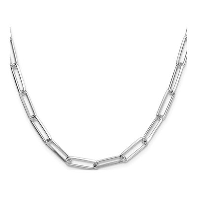 Sterling Silver 5.5mm Diamond-Cut Paperclip Chain – view 2