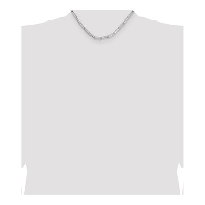 Sterling Silver 5.5mm Diamond-Cut Paperclip Chain – view 4