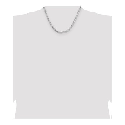 Sterling Silver 5.5mm Diamond-Cut Paperclip Chain – view 4