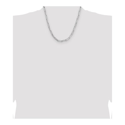 Sterling Silver 5.5mm Diamond-Cut Paperclip Chain – view 4
