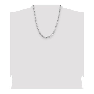 Sterling Silver 5.5mm Diamond-Cut Paperclip Chain – view 4