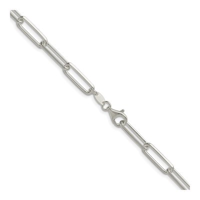 Sterling Silver 5.5mm Diamond-Cut Paperclip Chain – view 3