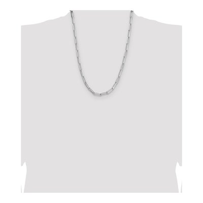 Sterling Silver 5.5mm Diamond-Cut Paperclip Chain – view 4