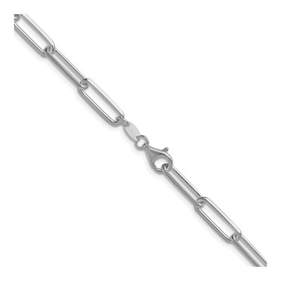 Sterling Silver 5.5mm Diamond-Cut Paperclip Chain – view 3