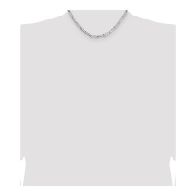Sterling Silver 5.5mm Diamond-Cut Paperclip Chain – view 4
