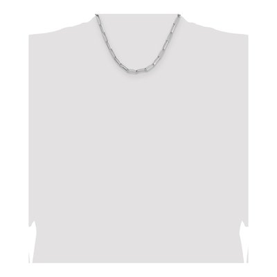 Sterling Silver 5.5mm Diamond-Cut Paperclip Chain – view 4