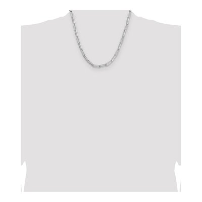 Sterling Silver 5.5mm Diamond-Cut Paperclip Chain – view 4