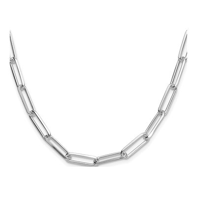 Sterling Silver 5.5mm Diamond-Cut Paperclip Chain – view 2